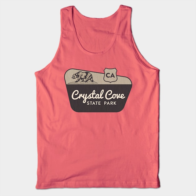 Crystal Cove State Park California Welcome Sign Tank Top by Go With Tammy